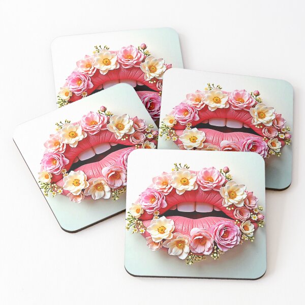 Item preview, Floral Lips Artistry designed and sold by Health And Fitness Posts e-Store.