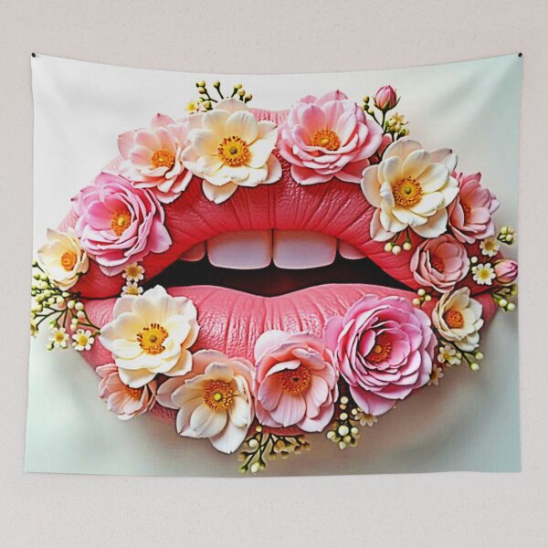Item preview, Floral Lips Artistry designed and sold by Health And Fitness Posts e-Store.
