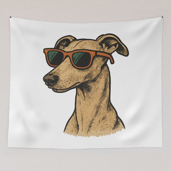 Item preview, Greyhound Wearing Sunglasses designed and sold by VelvetRoom.
