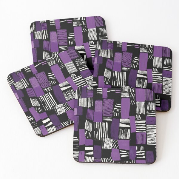 Item preview, Midnight Rhythm: Abstract Linework in Violet and Ink designed and sold by Espinoza Creative.