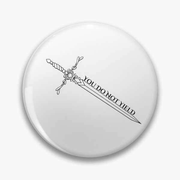 Item preview, You Do Not Yield Sword Sticker | Throne of Glass Inspired Fantasy Design designed and sold by Starbound Pages.