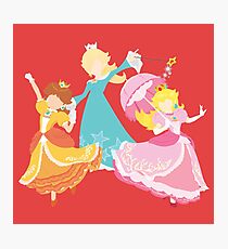 Super Mario Princesses Blocky Photographic Print