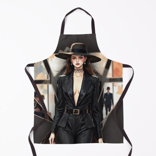 Item preview, A woman in a black suit and hat, style mix designed and sold by B.P.Fashion.