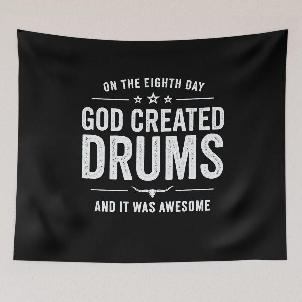 Item preview, on the 8th day god created drums designed and sold by musicianteez.