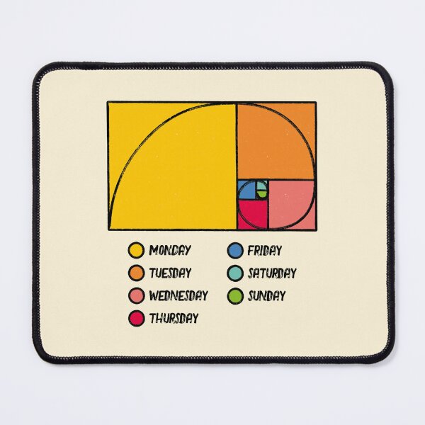 Item preview, Week Day Graph Monday Golden Ratio by Tobe Fonseca designed and sold by Tobe Fonseca®.