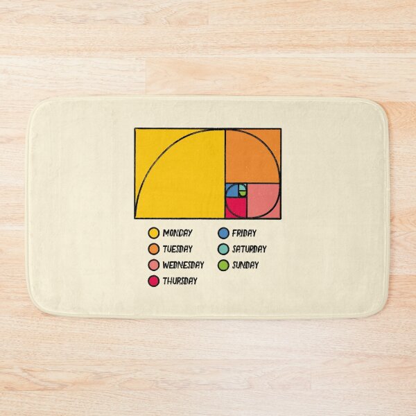Item preview, Week Day Graph Monday Golden Ratio by Tobe Fonseca designed and sold by Tobe Fonseca®.