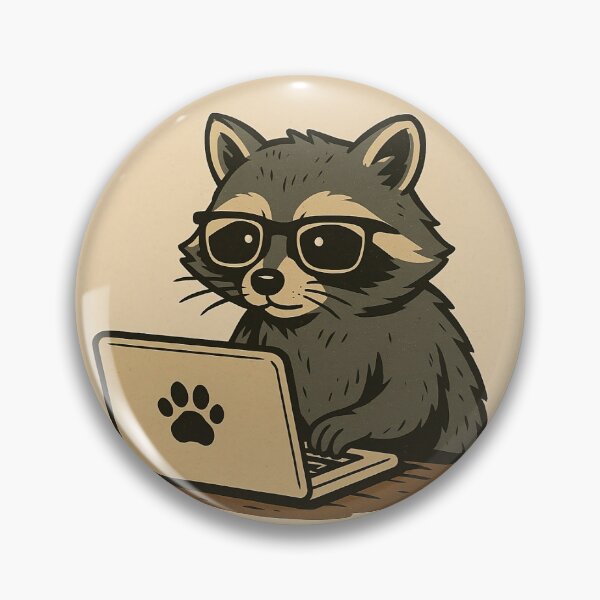 Item preview, Funny Raccoon Hacker – Hacking Your Trash Since 1999 designed and sold by JuliJoy.