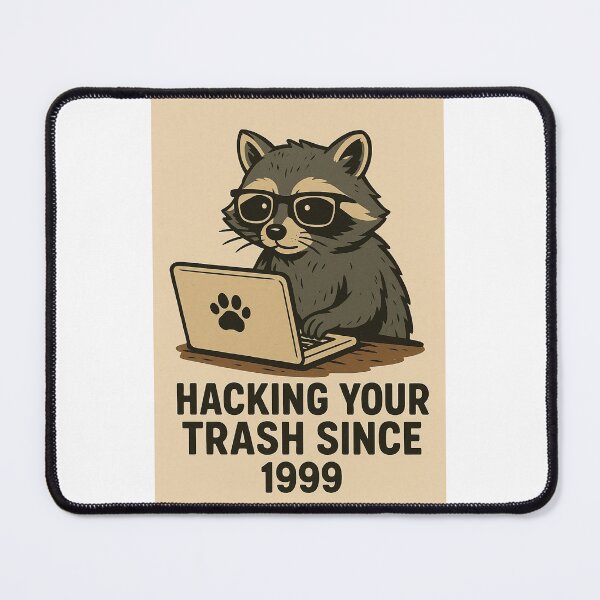 Item preview, Funny Raccoon Hacker – Hacking Your Trash Since 1999 designed and sold by JuliJoy.