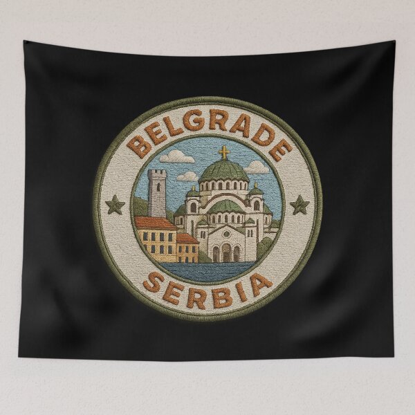 Item preview, Belgrade, Serbia – Saint Sava Skyline designed and sold by Girih.