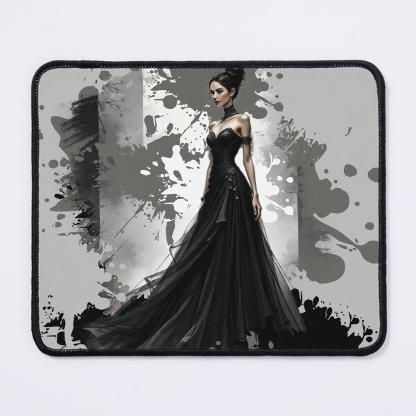 Item preview, A drawing of a woman in a black dress designed and sold by B.P.Fashion.