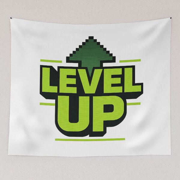 Item preview, Level Up Retro Gaming Pixel Art - Gamer Achievement Design designed and sold by CreativeVisionsHub.
