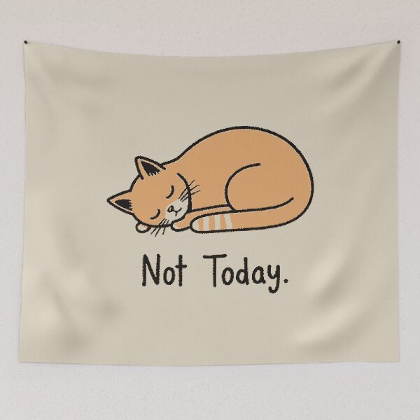 Item preview, Not Today Sleeping Cat – Lazy Day Cute Aesthetic Cat Lover designed and sold by Buzzworthy Threads.