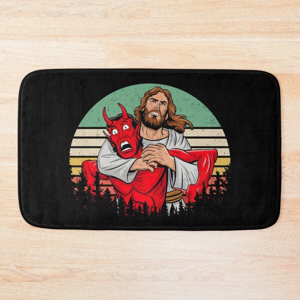 Item preview, Jesus wrestling Satan designed and sold by SushiAnn.