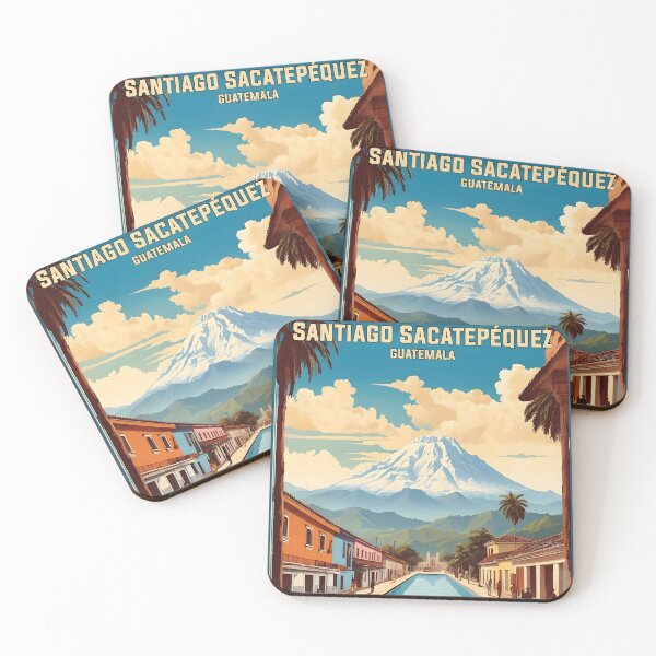 Item preview, Santiago Sacatepequez Guatemala Vintage Poster Tourism  designed and sold by TravelersGems.