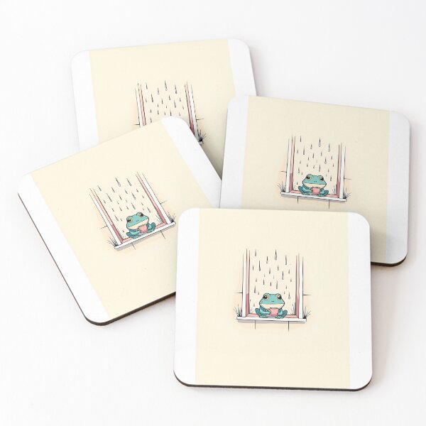 Item preview, Frog sipping coffee designed and sold by Epillepsy.
