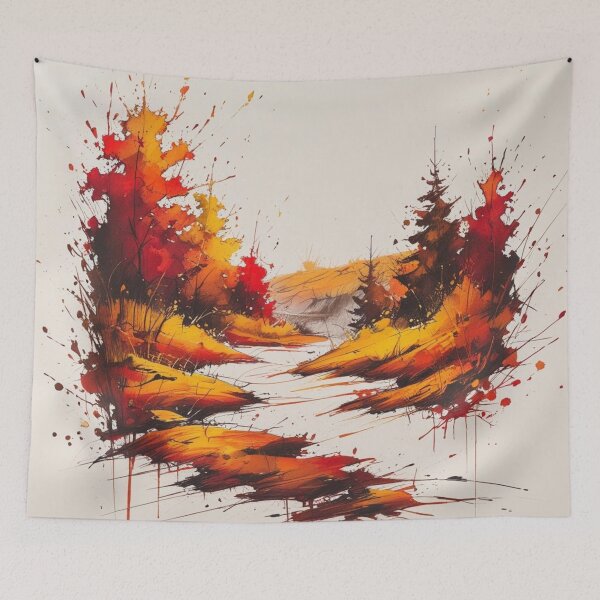 Item preview, Splattered Autumn Path Painting designed and sold by Uniquely Yours.