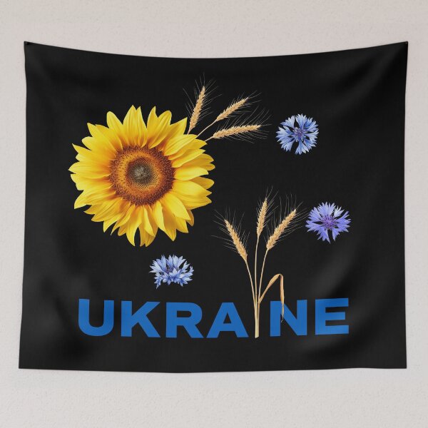 Item preview, Ukraine Wildflowers Sunflower Field Botanical Ukrainian Nature designed and sold by cabana.space.
