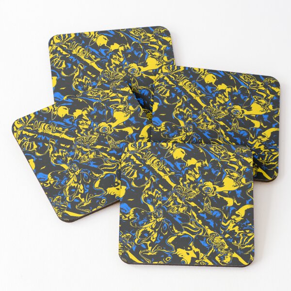 Item preview, Neon Yellow and Blue Flowers designed and sold by Dawne's Designs.