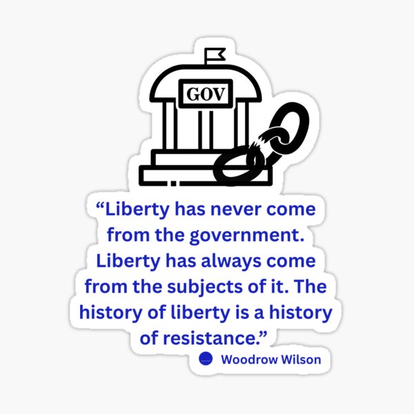 The history of liberty is the history of resistance. Sticker