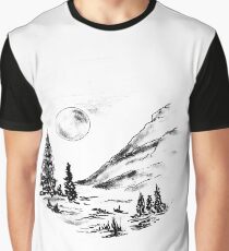 Sketch 81 - Ink Landscape Graphic T-Shirt