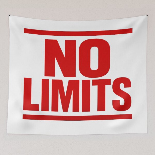 Item preview, No Limits Motivational Quote - Bold Red Typography Inspiration designed and sold by CreativeVisionsHub.