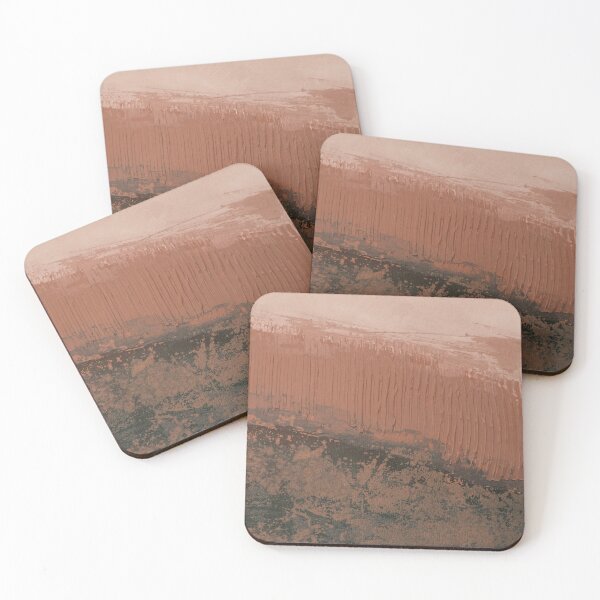 Item preview, Earth Texture Abstract – Terracotta and Charcoal Minimalist Art designed and sold by ElaSzczepaniak.