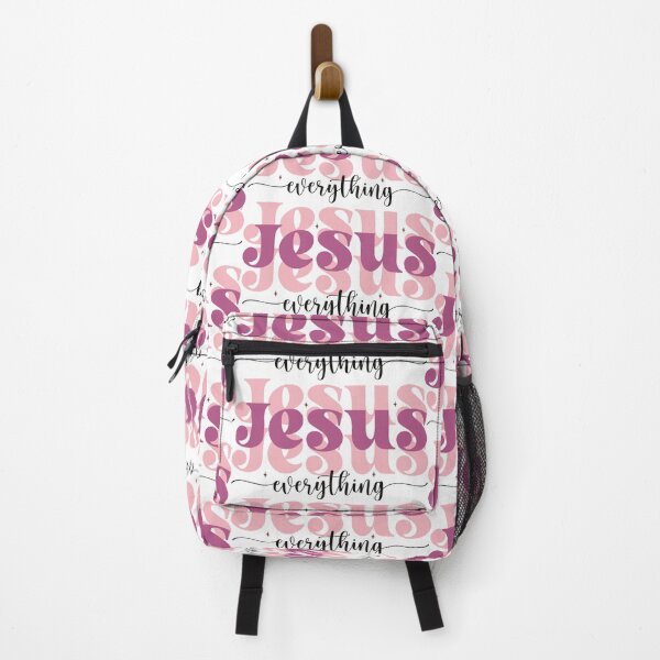 Item preview, Jesus Everything retro hand lettered pink purple black designed and sold by Christian Apparel, Decor and More.