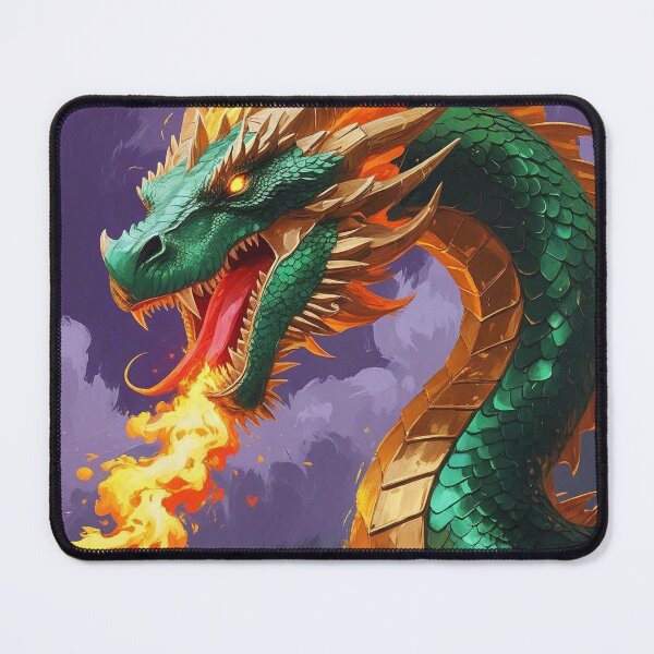 Item preview, Dragons breathing fire design designed and sold by AKANKEDESIGN.