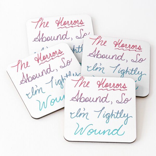 Item preview, The Horrors Abound, So I'm Tightly Wound Hand-Lettered Graphic  designed and sold by creatiVeronica.