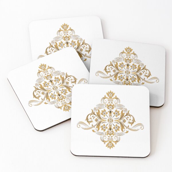 Item preview, Golden Floral Ornament - Elegant Black & Gold Design designed and sold by RWADSTUDIO.