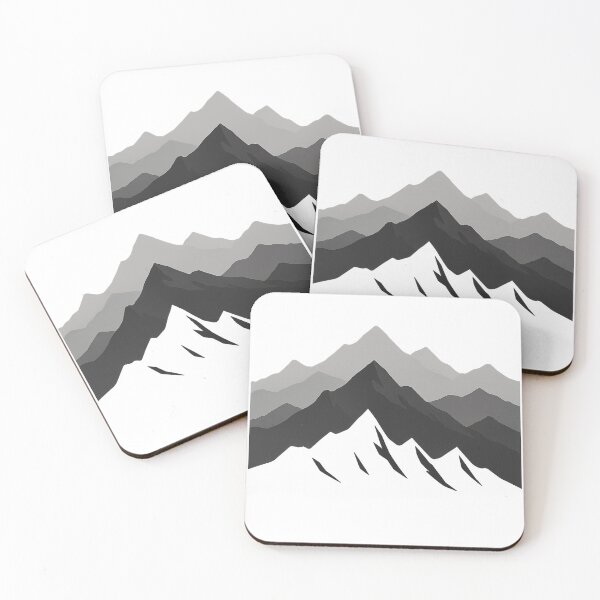 Artikelvorschau, Bergkette Silhouette Kunst - Minimalistisches Alpenlandschaftsdesign entworfen und verkauft von CreativeVisionsHub.