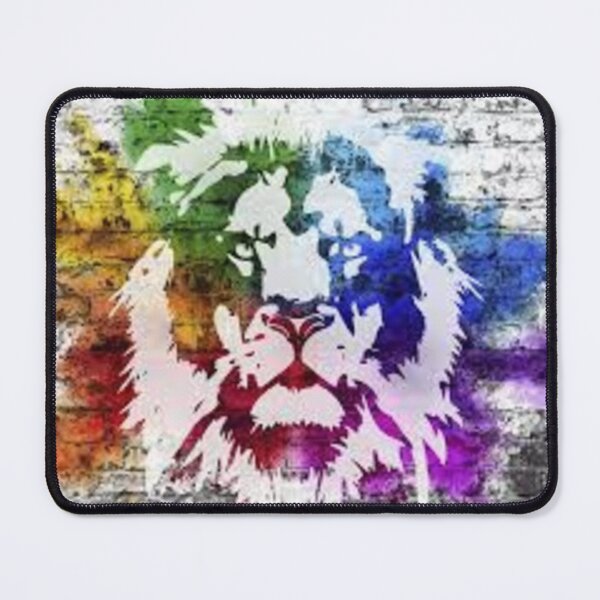Item preview, Colorful lion head motif tshirt designed and sold by Minerbetter.