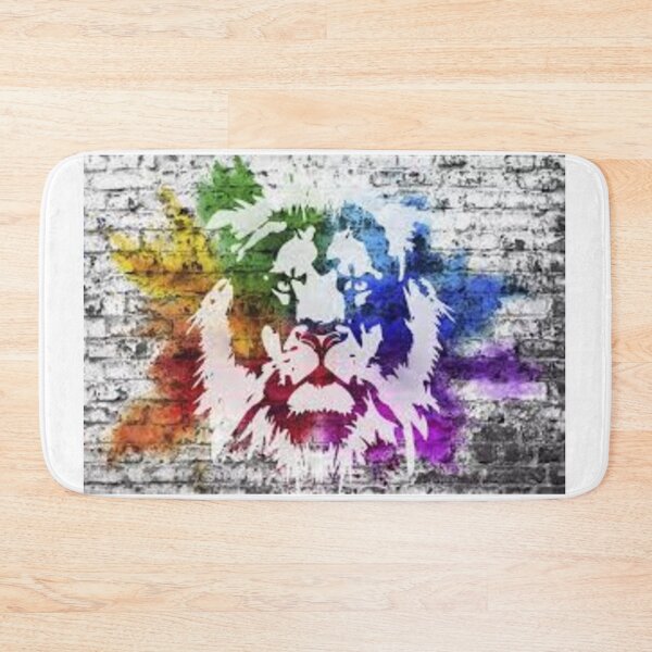 Item preview, Colorful lion head motif tshirt designed and sold by Minerbetter.