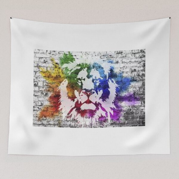 Item preview, Colorful lion head motif tshirt designed and sold by Minerbetter.