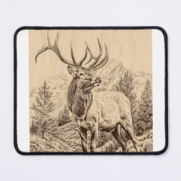Item preview, Elk sketch tshirt designed and sold by Minerbetter.