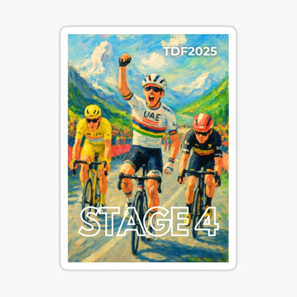 Item preview, Pogačar Tour de France 2025 – Stage 4 Sprint Win designed and sold by tonyknott.
