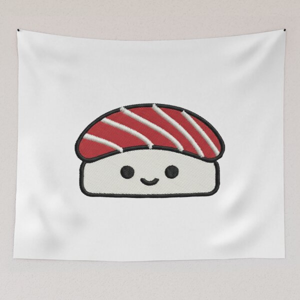 Item preview, Embroidered-Style Puni Sushi – Cute Japanese Stitch Art designed and sold by YOKOSUKATARO.