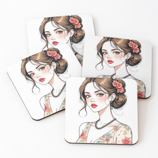 Item preview, A woman with a flower in her hair,  designed and sold by B.P.Fashion.
