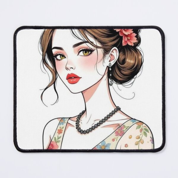 Item preview, A woman with a flower in her hair, designed and sold by B.P.Fashion.