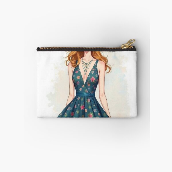 Item preview, A drawing of a woman in a dress with flowers  designed and sold by B.P.Fashion.