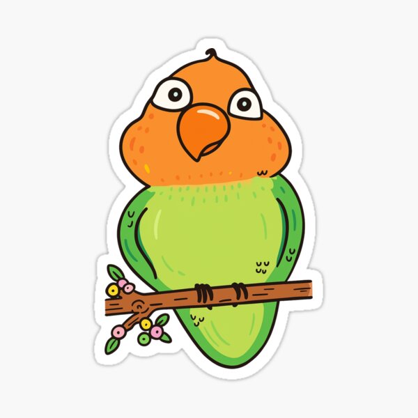 Item preview, Lovebird on a Branch designed and sold by CanSparkleArt.