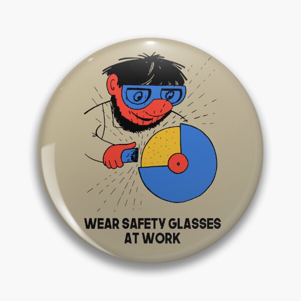 Item preview, Wear Safety Glasses At Work Translated - Soviet Work Safety Propaganda designed and sold by SpaceDogLaika.