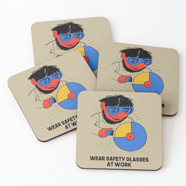 Item preview, Wear Safety Glasses At Work Translated - Soviet Work Safety Propaganda designed and sold by SpaceDogLaika.