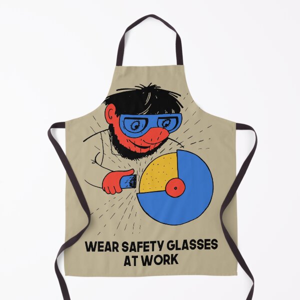 Item preview, Wear Safety Glasses At Work Translated - Soviet Work Safety Propaganda designed and sold by SpaceDogLaika.