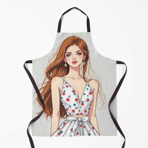 Item preview, a drawing of a woman in a polka dot dress, designed and sold by B.P.Fashion.