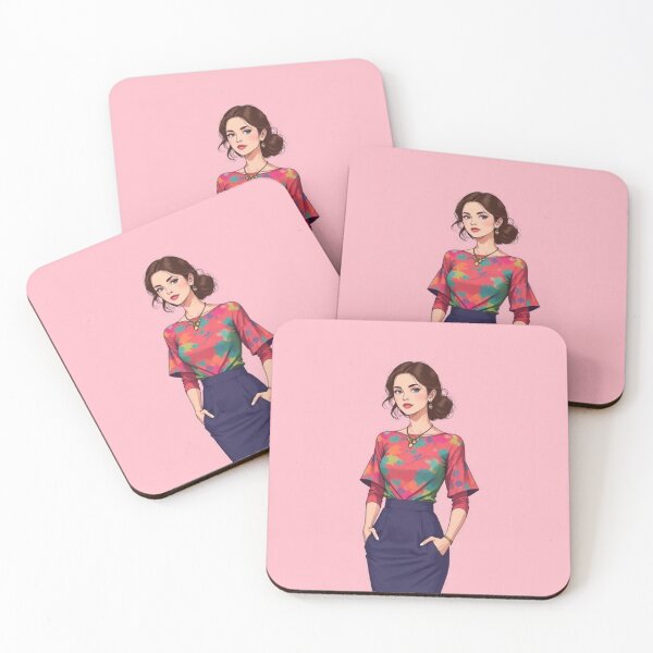 Item preview, a woman standing in front of a pink backgroun  designed and sold by B.P.Fashion.