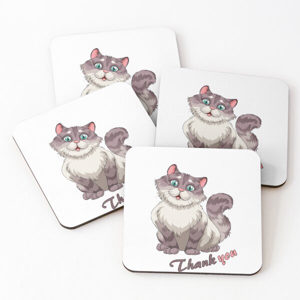 Item preview,  cat thank you sticker designed and sold by Somopet ⭐️⭐️⭐️⭐️⭐️.