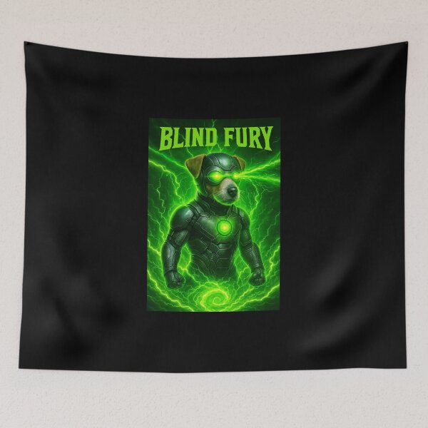 Item preview, Blind Fury – Paws of Justice Super Pup designed and sold by Pawsitively Kai.