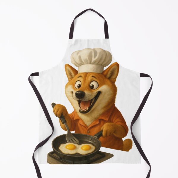 Item preview, Shiba Inu Breakfast Chef – Funny Cooking Dog with Realistic Fur designed and sold by MuscleCarTs.