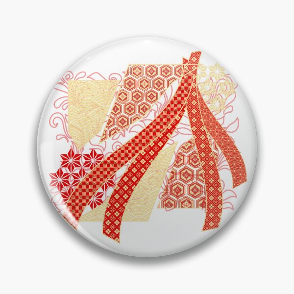 Item preview, Ribbon Mix Pattern Golden Red designed and sold by urrin DESIGN.